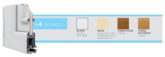 coloris portes d'entrée pvc sybaie