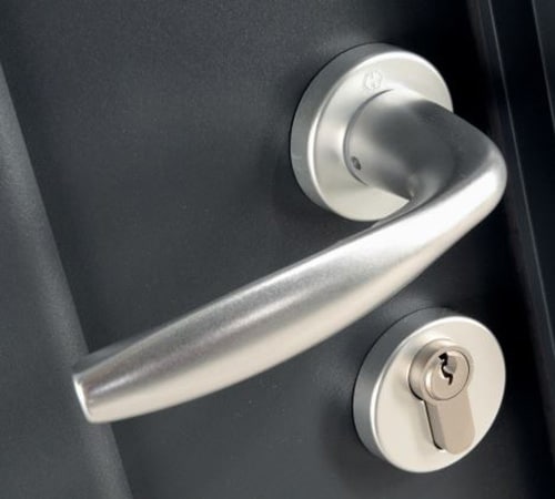 porte d'entrée acier et pvc sybaie