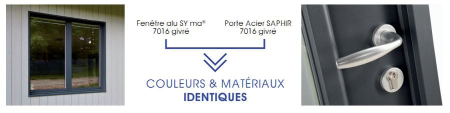 coloris portes et fenêtres identiques