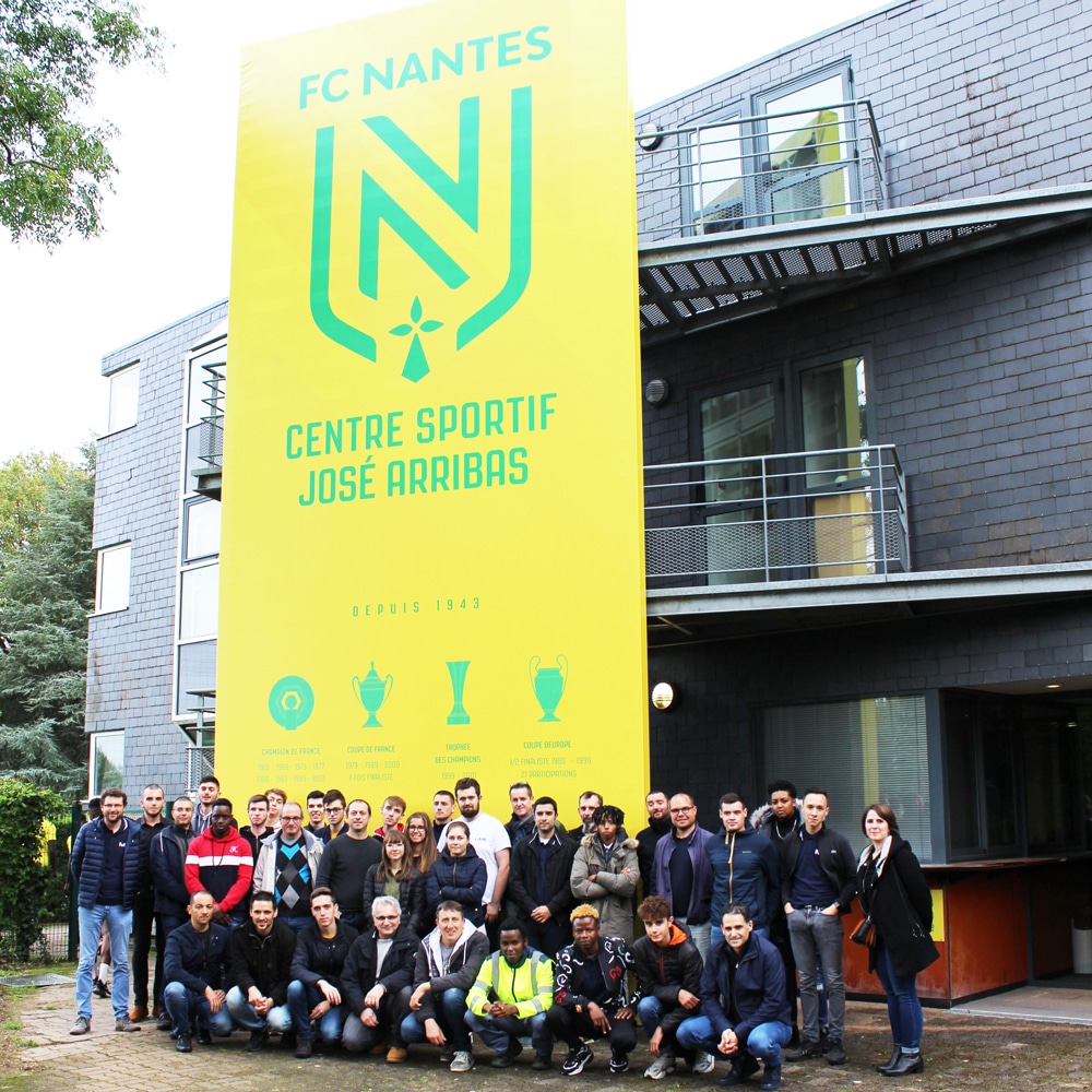 Visite du centre de formation du FC Nantes avec les alternants et leurs tuteurs