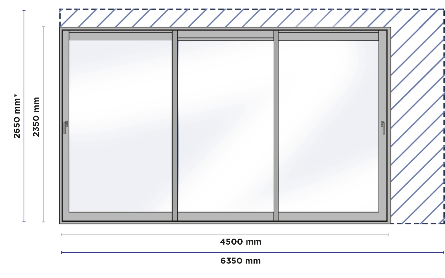 Dimension Standard Fenêtre Coulissante 2 Vantaux Baie coulissante alu SY AL - SYbaie, fenêtres et portes sur-mesure